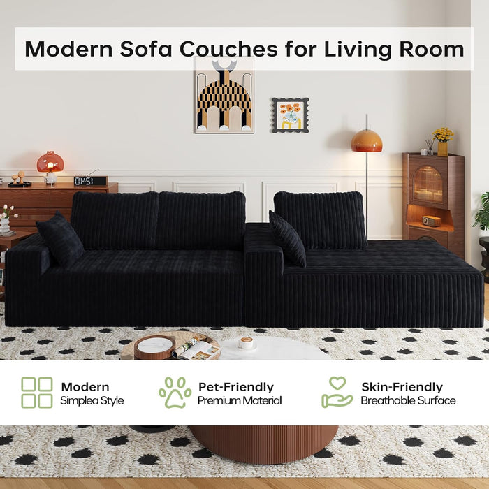108 Inch Ultra Modular Sectional Sofa CloudMemoryFoam