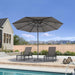 Market Table Umbrella 11.5 FT Business Semi Auto Lift, Gray