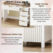 43" Large Vanity Desk with 30" HD Lighted Mirror,Modern Vanity Desk with Mirror and Lights, Makeup Vanity with 5 Drawers and Storage Shelves and Charging Station, White2300