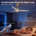 54" Ceiling Fan with Light & Remote Control, Quiet Reversible DC Motor, 6-Speed, 3CCT Dimmable LED, Indoor Ceiling Fans for Bedroom Living Room Dining, by GRANDJOY