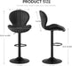 Bar Stools Set of 3 Modern Swivel Bar Chairs, Barstools Counter Height with High Backrest, Easy 3-5 Minute Assembly for Bar, Kitchen, Dining Room Black