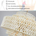White Chandelier Large Rattan Lights for Living Room 8-Light