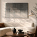 Framed Abstract Wall Art, Large Minimal Neutral Line Canvas Wall Art | Neutral Grey Grid Texture, Modern Minimalist Textured Painting for Living Room & Bedroom, Ready to Hang, 48X32 Inch