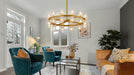 Twenty Four Inch Luxurious Golden Crystal Chandelier