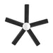 Merwry 48 In. Integrated LED Indoor Matte Black Ceiling Fan with Light Kit and Remote Control