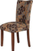 Home Decor | K1136-F975 | Classic Upholstered Parsons Dining Chair | Single Accent Dining Chair, Brown Woven