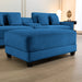 Corduroy Ottoman for Sectional Sofa, Navy