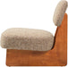 Low Profile Walnut Fabric Accent Chairs Collection