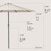 Patio Market Outdoor Table Umbrella with Auto Tilt and Crank, Large Sun Umbrella with Sturdy Pole & Fade Resistant Canopy, Easy to Set