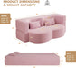 Powder Pink UltraComfort Contemporary Foldable Sleeper Sofa