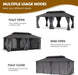 12x20 Ft WeatherResistant Outdoor Gazebo With Curtains