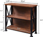 Hombazzar 3 Tier Bookshelf,35.4" Wide Short Bookshelf,Brown