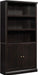 Select Book Shelf, Bookshelf with Storage, Library Bookcase with Doors and Adjustable Shelves, in Estate Black