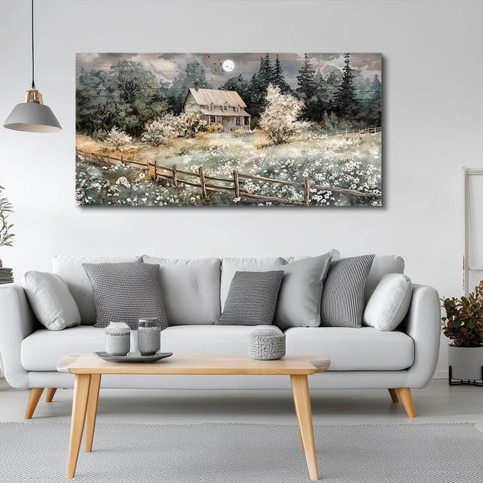 Wall Decor for Living Room Farmhouse Canvas Wall Art Nature Landscape Paintings Bedroom Decorations Rural Artwork Pictures Large Framed for Office Aesthetic Home Decor Ready to Hang