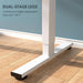EN1 Whole-Piece Standing Desk 48 X 24 Inches Height Adjustable Electric Desk Sit Stand Desk Home Office Desks (Black Frame + White Table Top, 2 Packages)