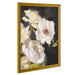 Hand Painted Romantic White Florals Gold Wood Framed Canvas Wall Art by Drew Barrymore 16 X 20