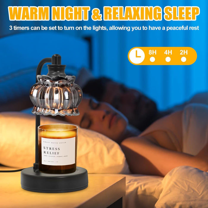 Candle Warmer Lamp with Timer&Dimmer, Black Candle Warmer Light Ideal Birthday, Wax Melt Warmer for Home Decor