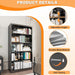 66" Tall Metal Bookcase, 5 Shelf Black Bookcase with Adjustable Shelves, Large Bookshelves and Bookcases, Modern Book Shelf Storage Organizer for Living Room, Home Office, Library (Black)
