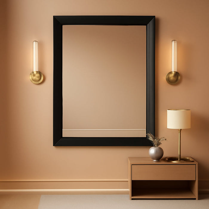 Black Bathroom Mirror 24X32Inches Rectangular Frame