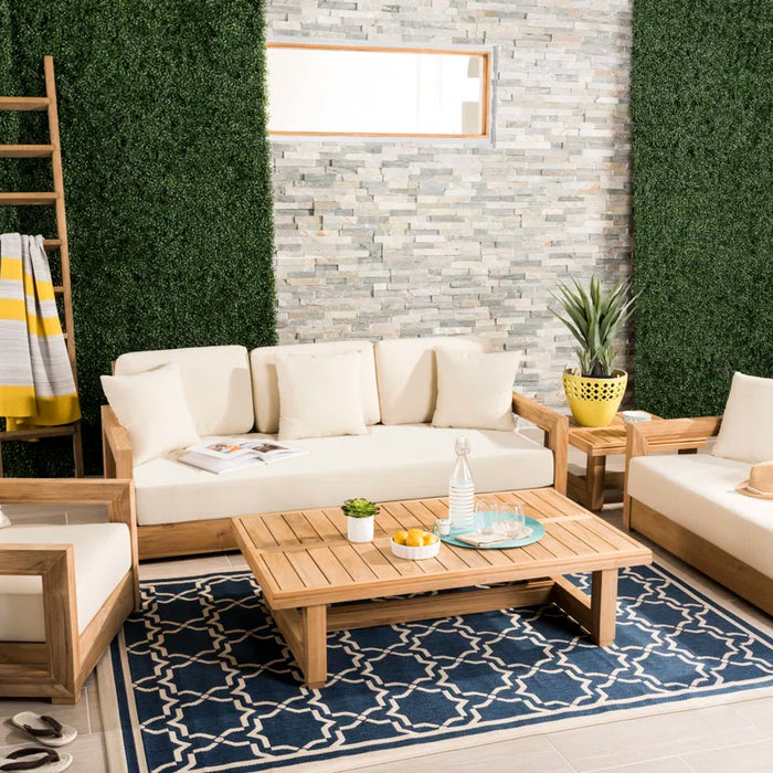 Melrose 5 - Piece Teak Sofa Seating Group with Cushions