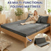 Gray FourInOne Convertible Compact Sofa Bed Pillow