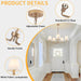 5-Light Brass Gold Dining Room Light Fixture with White Fabric Shade, 29.52In Farmhouse Chandelier Modern Antique Linear Pendant Island Light Fixture for Bedroom Foyer Cottage Kitchen over Table