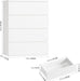 White 4 Drawer Dresser 31.5H UltraMinimalist Cabinet