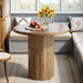 31.5-Inch round Dining Table for 2-4 People, Small Kitchen Table with Sturdy Base for Dining Room, Living Room (Brown)