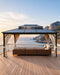 Hard Top Gazebo 12 Ft X16 Ft for All Weather, Double Polycarbonate Sheets Roof, Aluminum Alloy Frame, Net, and Curtain, Permanent Building for Patio, Deck, Backyard, Lawn, and Garden
