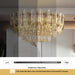 Luxurious Gold Crystal Chandelier 24 Inch Lighting