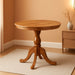 round Pedestal Dining Table, 36" W X 36" D X 30" H, Solid Acacia Wood, Natural Finish, Mid-Century Style, Durable Rubberwood Base, Ideal for Kitchen or Dining Room
