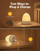 Baby Night Light for Kid, Portable Egg Nightlight with Stable Charging Pad, Touch Nursery Night Lamp for Breastfeeding, Toddler Night Light for Bedroom, Timer Setting, ABS+PC, White-2