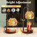 Candle Warmer Lamp with Timer Dimmer, Electric Candle Warmer with Adjustable Height for Home Decor, Christmas Birthday Gifts for Women Men Mom, Wax Melter for All Jar Sizes, 2Bulbs,Black