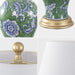 Grace 24" French Country Floral Urn Ceramic Lamp, Green/White