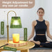 50W Candle Warmer Lamp with Timer & Dimmer - Electric Wax Melt Warmer, Adjustable Height, Wood Base, 2 Bulbs, Gift Packaging for Christmas, Birthday, Home Decor, Mother'S Day, Bedroom(Green)