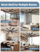 62 Inch Large Ceiling Fans with Lights and Remote - Wood/Matte Black Ceiling Fan, Quiet DC Motor, 3 CCT, Modern Dimmable LED Lighting & Large Ceiling Fans for Living Room Patio, Indoor/Outdoor