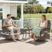 10 Pieces Luxury Patio Furniture Set with 42.5" Fire Pit Table, 6-Inch Thick Cushions Wicker Outdoor Furniture with Swivel Patio Chairs Set of 4, Outdoor Patio Conversation Set for Garden Deck, Gray