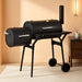43-Inch Charcoal Outdoor BBQ Grill - Portable Camping Grill for 6-10 People, Offset Smoker, Braised Roast, Patio and Backyard Picnic Grill