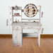 Dressing Table,Makeup Table with Drawers, Vanity Desk with Mirror and Led Lights,3 Lighting Mode,Makeup Vanity Desk,Multifunctional Makeup Writing Desk for Bedroom (80CM)