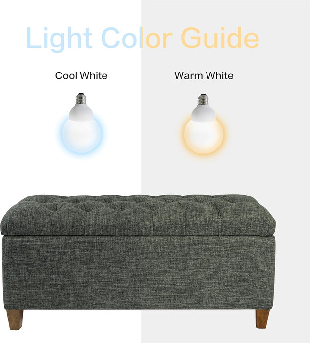 Home Decor Tufted Ainsley Button Storage Ottoman Bench with Hinged Lid Ottoman Bench with Storage for Living Room & Bedroom, Green Clover Fabric