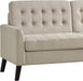 Modern Beige Loveseat for Small Spaces