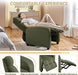 Corduroy Recliner Chair Single Sofa Home Theater Seating Adjustable Modern Reclining Chair for Living Room Bedroom Home Theater Dark Green