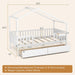 Twin House Bed White With IntegratedStorage Drawers