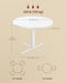 Dining Table, Small round Kitchen Table for 4 People, 31.5 X 29.4 Inches, for Dining Room, Living Room, Farmhouse, Water-Resistant, Snow White UKDT082W01V1