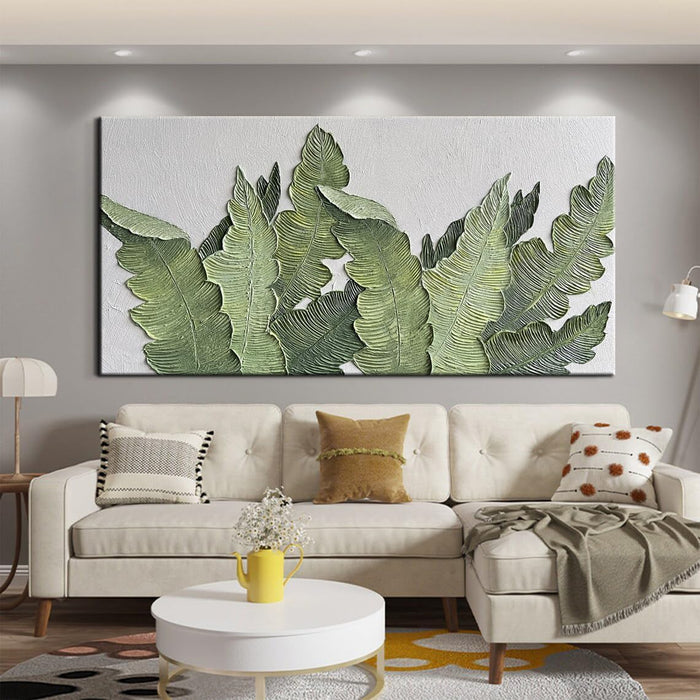 -Canvas Wall Art with 3D Hand Painted Textured Modern Large Oil Painting Contemprary Aesthetic Floral Pictures for Living Room Bedroom Dinningdecor (24X48Inch, YS170)