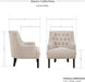 Taupe Upholstered Accent Chair Tufted Cushion Frame