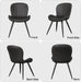 Dining Chairs Set of 6, Modern Dining Room Chairs Comfy Backrest Thick Upholstered Kitchen Chairs 19IN Height with Metal Legs Black