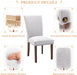Fabric Dining Chairs Set of 2, Parsons Chairs Upholstered Nailhead Dining Room Kitchen Chair with Thick Cushions and Wood Legs, Light Grey