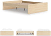 Signature Design by Ashley Onita Scandinavian Queen Platform Bed, Foundation or Box Spring Not Needed, Light Brown