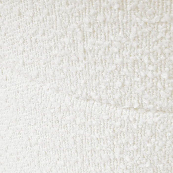 Storage round Ottoman with Removable Lid (With Hidden Storage) |  Home Décor | Upholstered round Ottoman – Cream Boucle